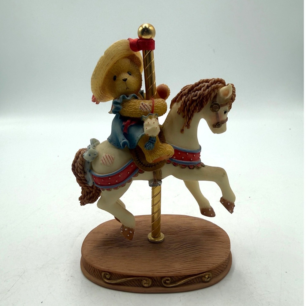 Cherished Teddies Gina Carousel Horse Figurine 1998 Enesco 502898 Bear